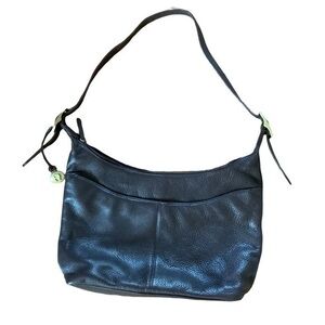 Etienne Aigner Dark Brown Leather Shoulder Bag Adjustable Strap Medium Size